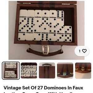 Domino Set with Faux Leather Case